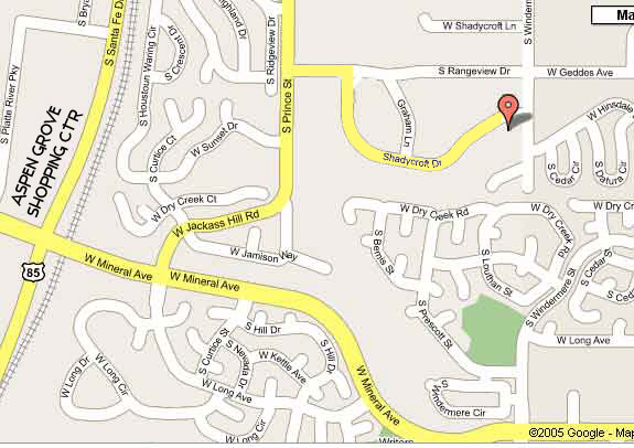 Map to Littleton Guitar School